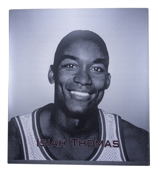 Isiah Thomas 25x28 Enshrinement Portrait  Formerly Displayed In Naismith Basketball Hall of Fame (Naismith HOF LOA) - Includes Optional Presentation Lightbox